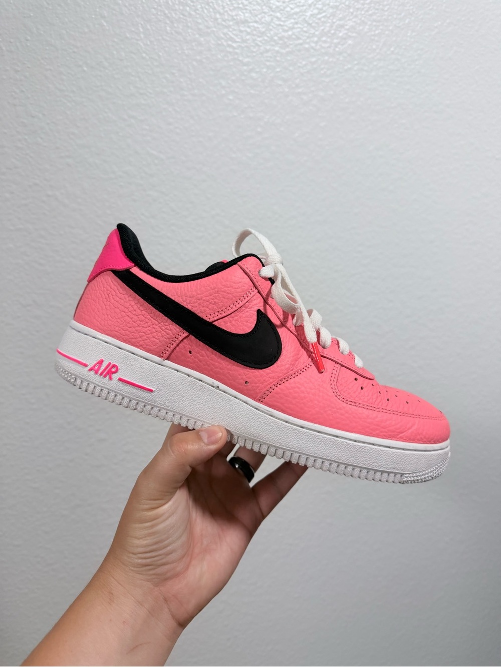 Nike Air Force 1 Low Pink with Black Swoosh